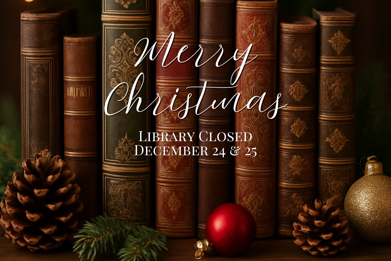 Library Closed for Christmas Eve and Christmas Day
